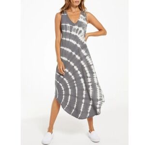 easy going z supply slub dress medium Z SUPPLY Women's Easy Going Cotton Slub Midi Dress, Cabana Green, Small main image 0